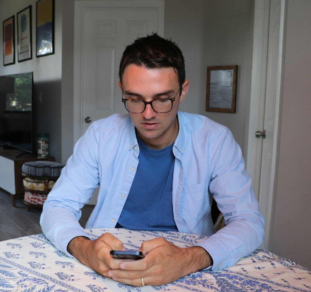 Professional man of Middle Eastern descent mobile video instructor portrait